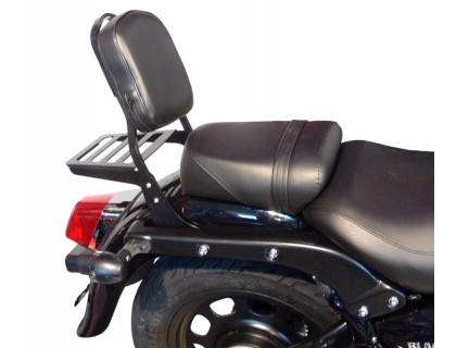 Черная спинка с багажником для мотоцикла Daelim DAYSTAR Black Plus 125 Fi / Dark Plus 125 Fi / Grey Plus 125 Fi