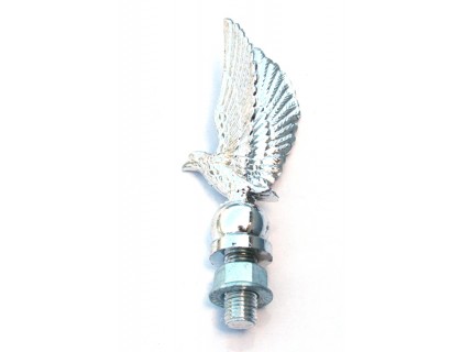Пластиковая хромированная фигурка орла с металл. креплением на крыло 10см